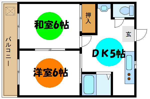 平和コーポ２号館  間取り