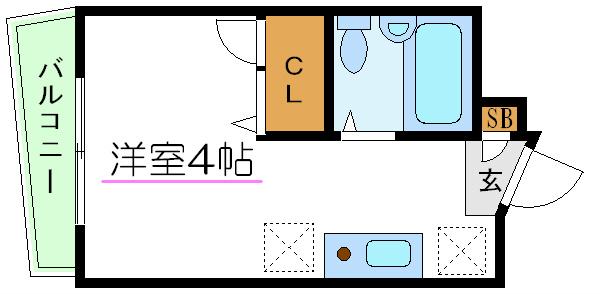 メゾン中葛西  402号室 間取り