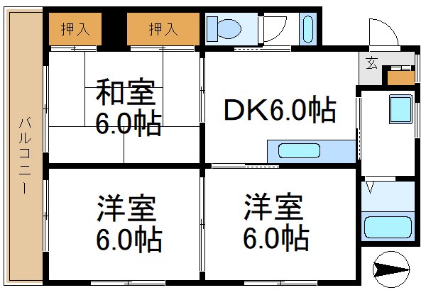 荒川マンション  間取り