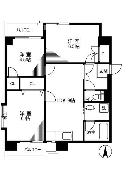 朝日グリーンハイツ 間取り図