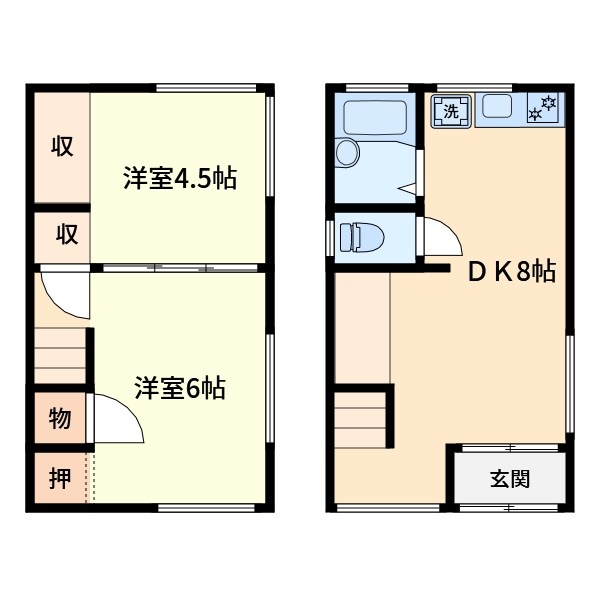 大島3丁目戸建て 間取り図