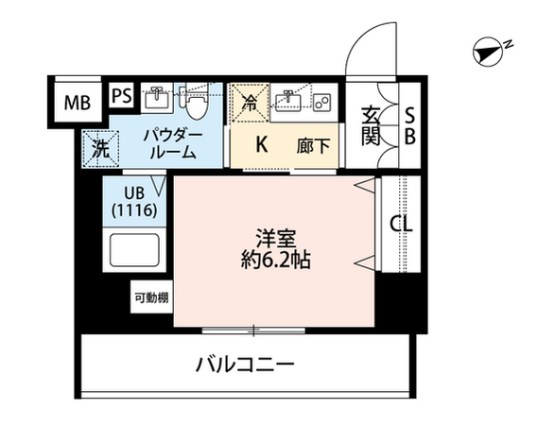 プレール・ドゥーク門前仲町Ⅲ   間取り