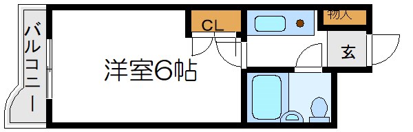 中葛西セントラルマンション   406号室 間取り