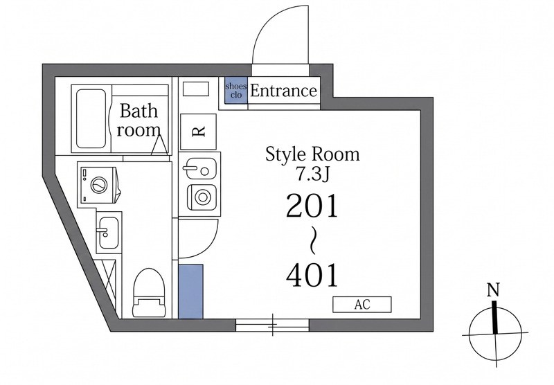 ラターシュ町屋 間取り図