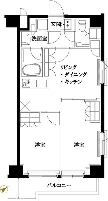 ルーブル五反野弐番館 間取り図