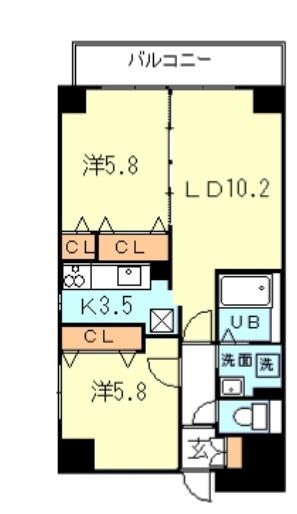 Ｋｏｕｒｔ　Ｋ３ 305号室 間取り