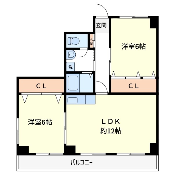エクセレントアベ 401号室 間取り