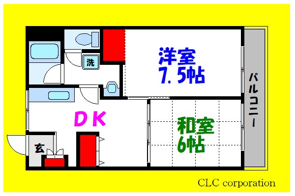 コーポオリジン 103号室 間取り
