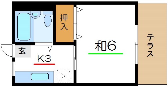 コーポナガタ 202号室 間取り