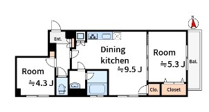 トダカ佃コーポ 間取り図