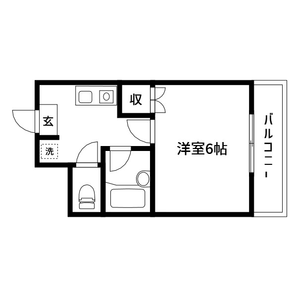 第２パークメゾン 702号室 間取り