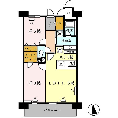 ロイヤルパークス西新井 間取り図