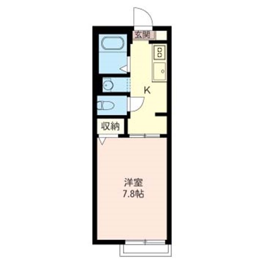 アクア下新宿 102号室 間取り
