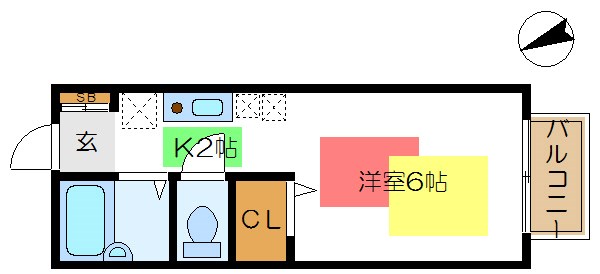 ドエルミナミ 201号室 間取り
