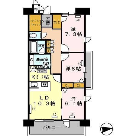 ロイヤルパークス西新井 間取り図
