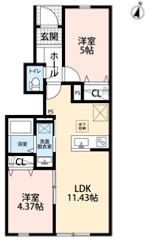 リーブルファイン足立辰沼 間取り