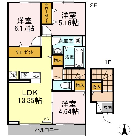 アステールⅡ 間取り図