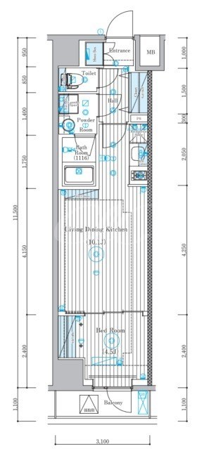 ミライズ北千住レジデンス 間取り図
