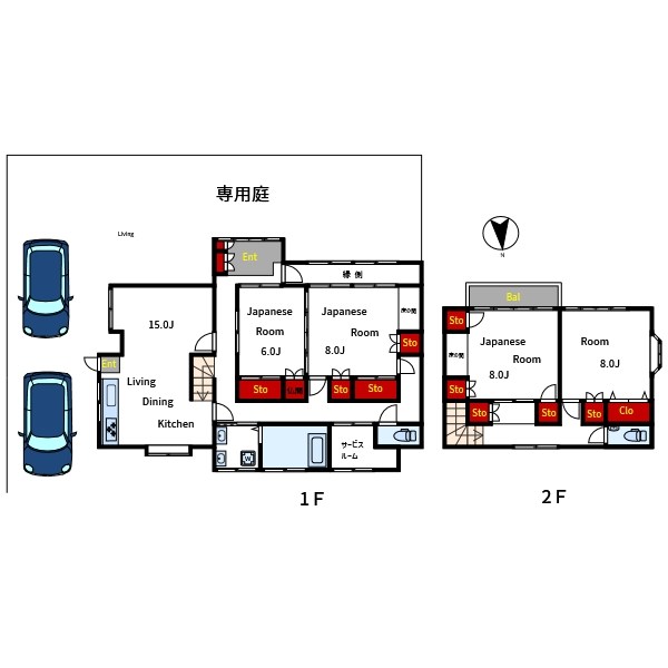 鹿浜３丁目戸建 間取り図