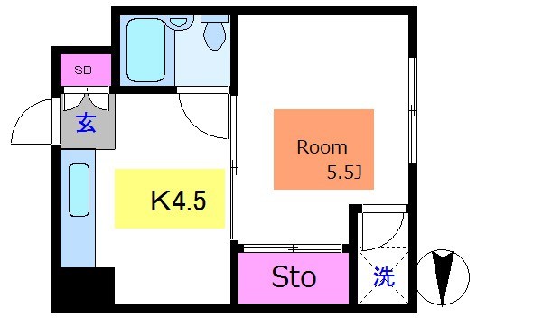 サンハイツ梅田 間取り図
