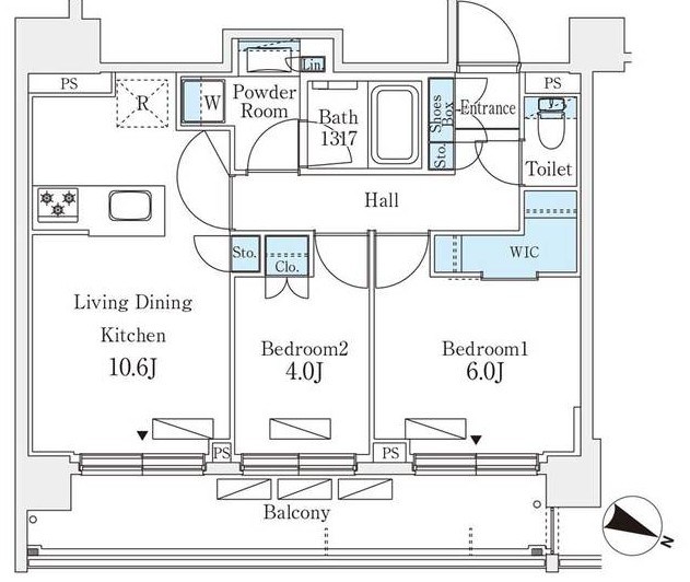 シーズンフラッツ町屋 間取り図