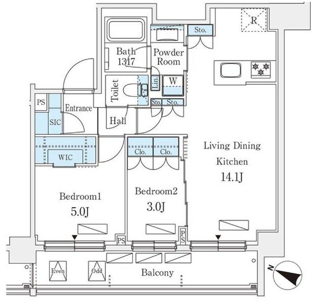 シーズンフラッツ町屋 間取り図