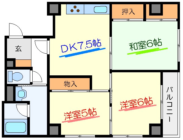 フォンティーヌ 間取り図