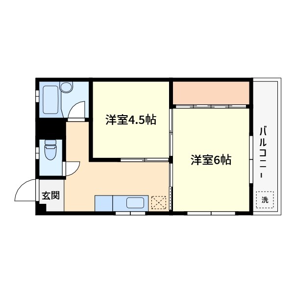 ミヤカワハイツ 301号室 間取り