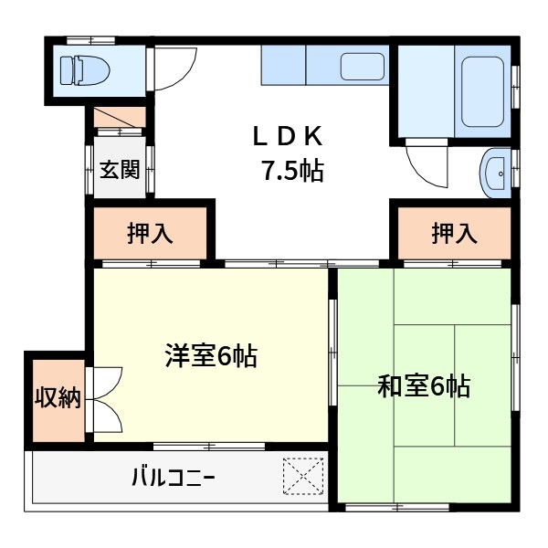 ゴールデンハイツA 間取り図