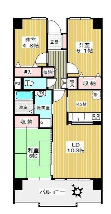 チェリーガーデン２号棟 間取り図