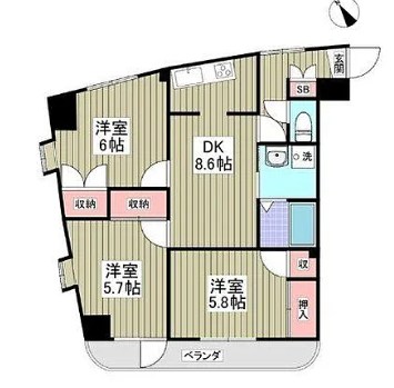 East Wing 間取り図