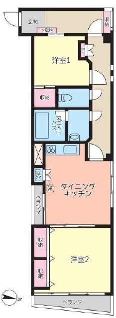 フラッツ新大橋Ⅰ 間取り図