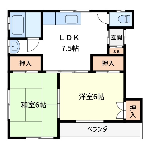 ゴールデンハイツA 間取り図