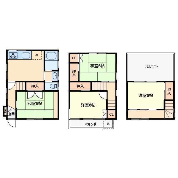 北篠崎２丁目戸建て 間取り