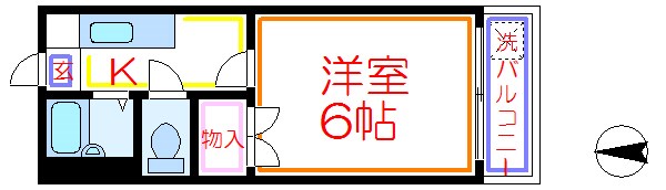 飯田マンション  203号室 間取り