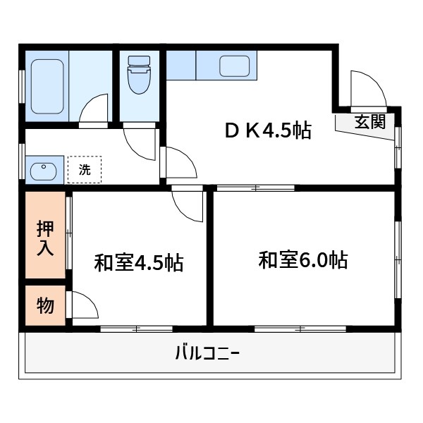 ミズノハイツ 202号室 間取り