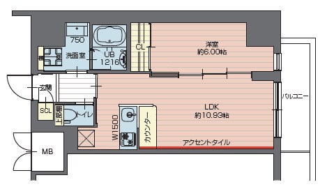 プレジオ西新井 804号室 間取り