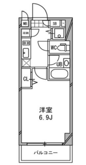 ドゥーエ浦安 102号室 間取り