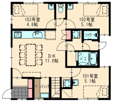ぬこハウス小岩 間取り