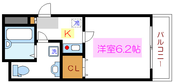 ボンヌジュルネ  201号室 間取り