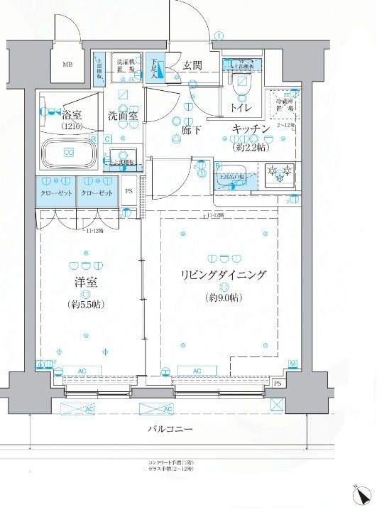 ベルシード梅島ブランシュ  間取り