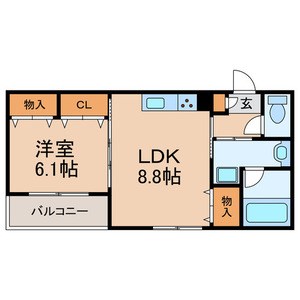 プラムハイツ 105号室 間取り
