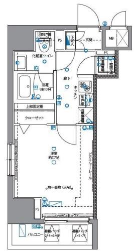 パティーナ月島  間取り