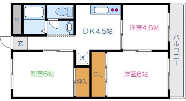 アーバンハイツ飯野 間取り