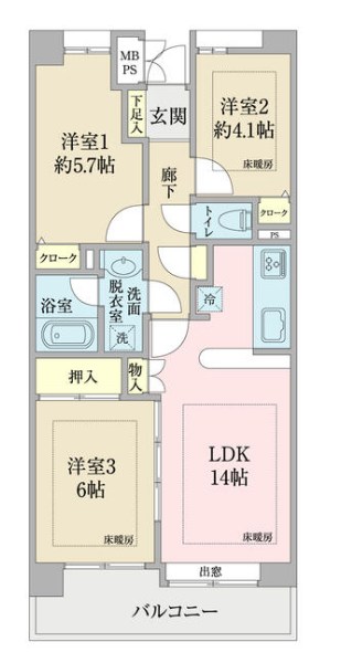 イトーピア南砂町マンション  間取り図