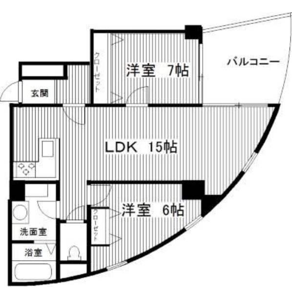 クリスタルタワー 201号室 間取り