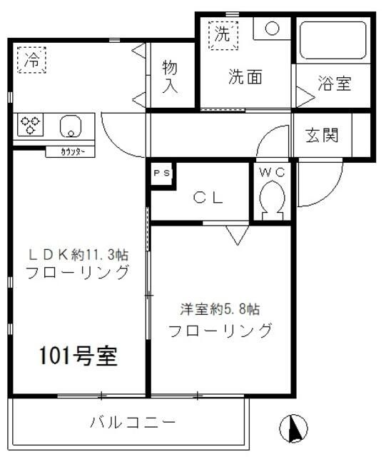 グランディール東小岩 間取り図