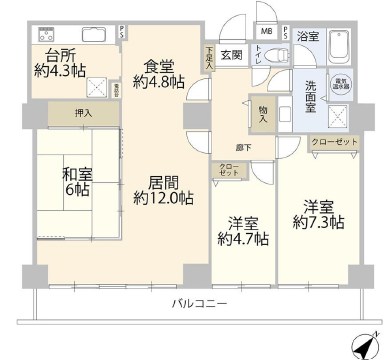 スカイシティ南砂    間取り図
