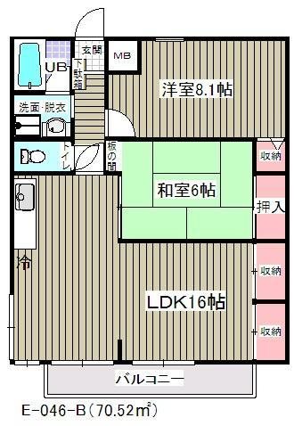 阿部南葛西第一マンション 間取り図