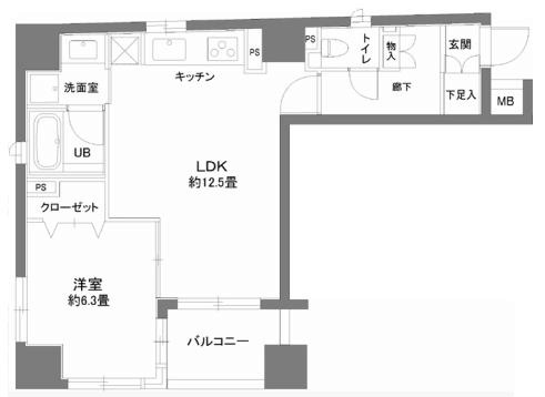 カスタリア人形町Ⅱ 間取り図